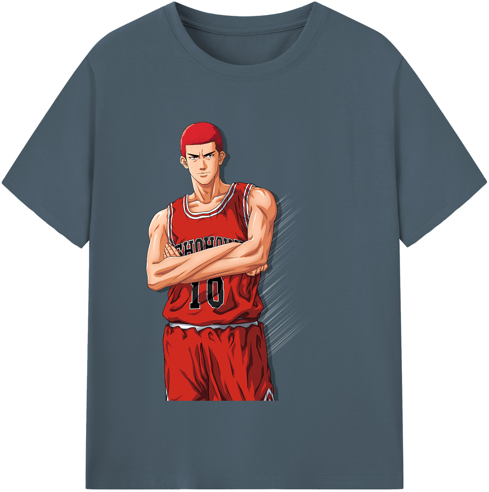 SLAM DUNK／スラムダンク 綿100％半袖Tシャツ（フロントプリント）